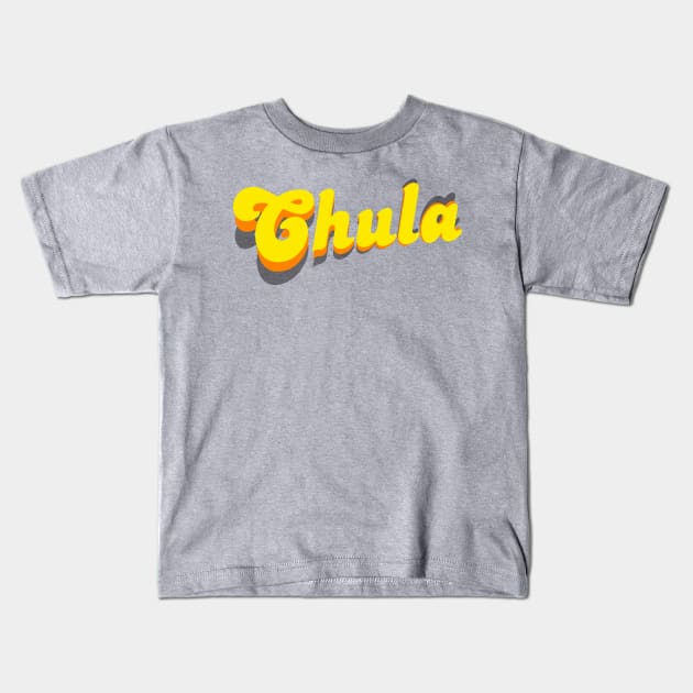 Chula - Hot Female - Yellow Design Kids T-Shirt by verde